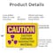 Signmission Radiation & Laser Sign, 18 in H x 24 in W, Plastic, Rectangle OS-2PACK-CR-P-1824-L-10163 - alternate 2